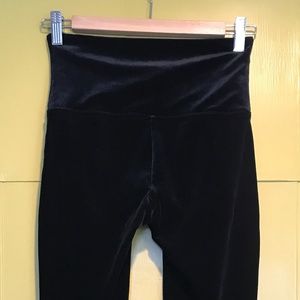 SPANX black velvet leggings